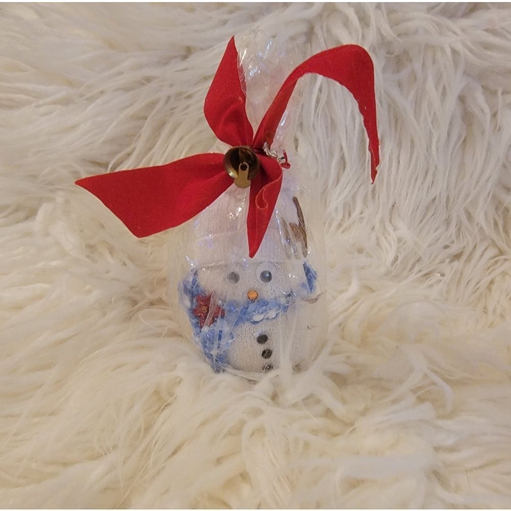 🆕️⛄️Handmade Sock Snowman, Black Buttons